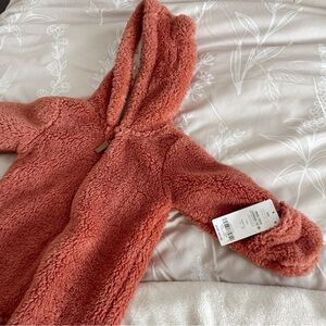 NWT! fluffy baby full body jacket 🍑